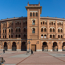 MADRID, SPAIN - JANUARY 24, 2018:  Las Ventas Bullring (Plaza de Toros de Las Ventas) in City of Madrid, Spain