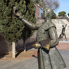 MADRID, SPAIN - JANUARY 24, 2018: Sculpture in front of Las Ventas Bullring (Plaza de Toros de Las Ventas) in City of Madrid, Spain
