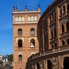 MADRID, SPAIN - JANUARY 24, 2018:  Las Ventas Bullring (Plaza de Toros de Las Ventas) in City of Madrid, Spain