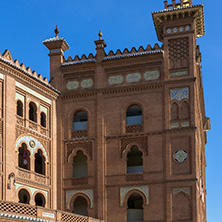 MADRID, SPAIN - JANUARY 24, 2018:  Las Ventas Bullring (Plaza de Toros de Las Ventas) in City of Madrid, Spain