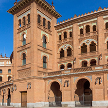 MADRID, SPAIN - JANUARY 24, 2018:  Las Ventas Bullring (Plaza de Toros de Las Ventas) in City of Madrid, Spain