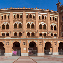 MADRID, SPAIN - JANUARY 24, 2018:  Las Ventas Bullring (Plaza de Toros de Las Ventas) in City of Madrid, Spain