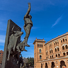 MADRID, SPAIN - JANUARY 24, 2018:  Las Ventas Bullring (Plaza de Toros de Las Ventas) in City of Madrid, Spain