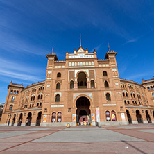 MADRID, SPAIN - JANUARY 24, 2018:  Las Ventas Bullring (Plaza de Toros de Las Ventas) in City of Madrid, Spain