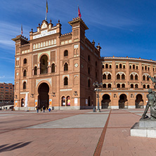 MADRID, SPAIN - JANUARY 24, 2018:  Las Ventas Bullring (Plaza de Toros de Las Ventas) in City of Madrid, Spain