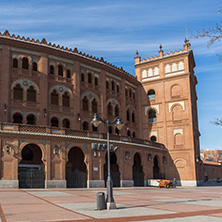 MADRID, SPAIN - JANUARY 24, 2018:  Las Ventas Bullring (Plaza de Toros de Las Ventas) in City of Madrid, Spain