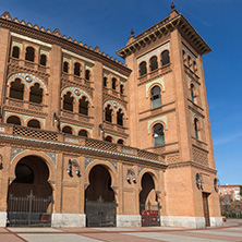 MADRID, SPAIN - JANUARY 24, 2018:  Las Ventas Bullring (Plaza de Toros de Las Ventas) in City of Madrid, Spain