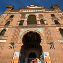 MADRID, SPAIN - JANUARY 24, 2018:  Las Ventas Bullring (Plaza de Toros de Las Ventas) in City of Madrid, Spain