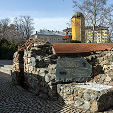 SOFIA, BULGARIA - MARCH 17, 2018: Remnants of sixteenth century Turkish barracks in Sofia, Bulgaria