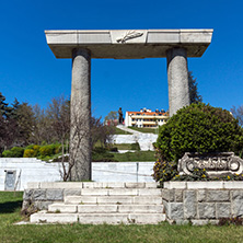 SANDANSKI, BULGARIA - APRIL 4, 2018: Monument and The statue of Spartacus in town of Sandanski, Bulgaria