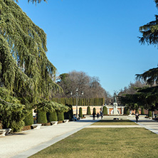 MADRID, SPAIN - JANUARY 22, 2018: Plaza Parterre in The Retiro Park in City of Madrid, Spain