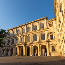 ROME, ITALY - JUNE 24, 2017: Yellow Sunset at Sunset Palazzo Barberini - National Gallery of Ancient Art in Rome, Italy