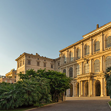 ROME, ITALY - JUNE 24, 2017: Yellow Sunset at Sunset Palazzo Barberini - National Gallery of Ancient Art in Rome, Italy