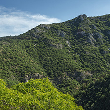 Amazing landscape of Green Hills near town Asenovgrad in Rhodope Mountains, Plovdiv region, Bulgaria