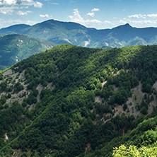 Amazing landscape of Green Hills near Krastova gora (Cross Forest) in Rhodope Mountains, Plovdiv region, Bulgaria