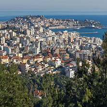 KAVALA, GREECE - DECEMBER 27, 2015: Panoramic view to city of Kavala, East Macedonia and Thrace, Greece