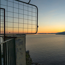 KAVALA, GREECE - DECEMBER 27, 2015: Amazing Sunset view of Kavala, East Macedonia and Thrace, Greece