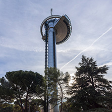MADRID, SPAIN - JANUARY 23, 2018: Lighthouse of Moncloa in City of Madrid, Spain