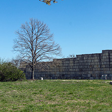 Ruins of The capital of the First  Bulgarian Empire medieval stronghold Pliska, Shumen Region, Bulgaria