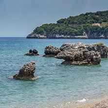 Rocks in the water of Limenia Beach, Kefalonia, Ionian Islands, Greece