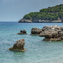 Rocks in the water of Limenia Beach, Kefalonia, Ionian Islands, Greece
