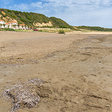 Panorama of Kaminia beach in Kefalonia, Ionian Islands, Greece