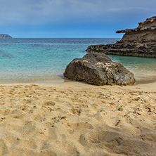 Amazing panorama of Pesada beach, Kefalonia, Ionian islands, Greece