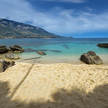 Amazing panorama of Pesada beach, Kefalonia, Ionian islands, Greece