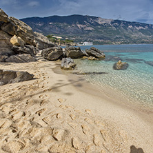 Amazing panorama of Pesada beach, Kefalonia, Ionian islands, Greece