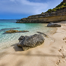 Amazing panorama of Pesada beach, Kefalonia, Ionian islands, Greece