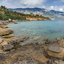 Amazing panorama of Pesada beach, Kefalonia, Ionian islands, Greece