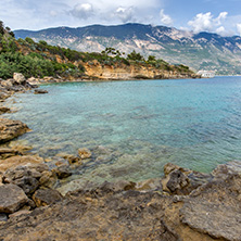 Amazing panorama of Pesada beach, Kefalonia, Ionian islands, Greece