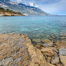 Amazing panorama of Pesada beach, Kefalonia, Ionian islands, Greece