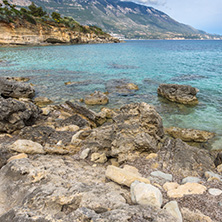 Amazing panorama of Pesada beach, Kefalonia, Ionian islands, Greece