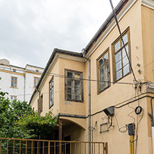 PLOVDIV, BULGARIA - MAY 25, 2018:  Streets in the center of city of Plovdiv, Bulgaria