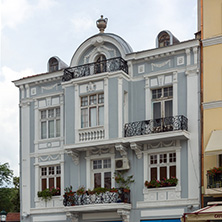 PLOVDIV, BULGARIA - MAY 25, 2018:  Walking people at central street in city of Plovdiv, Bulgaria