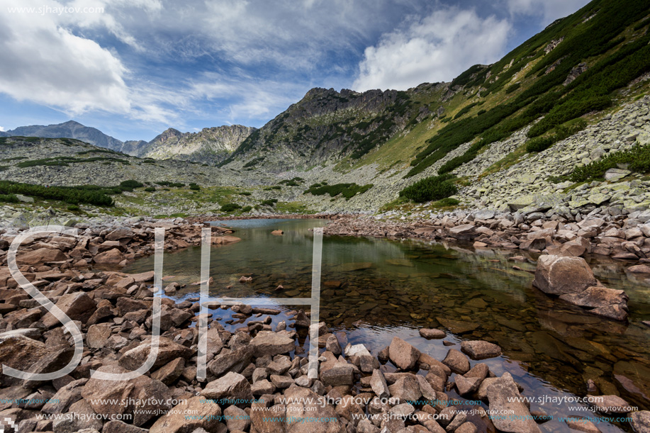 Amazing Landscape with Musala peak in Musalenski lakes,  Rila mountain, Bulgaria