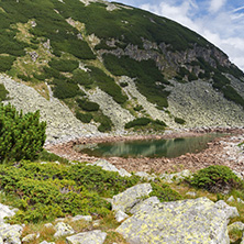 Landscape with Green hills and Musalenski lakes,  Rila mountain, Bulgaria