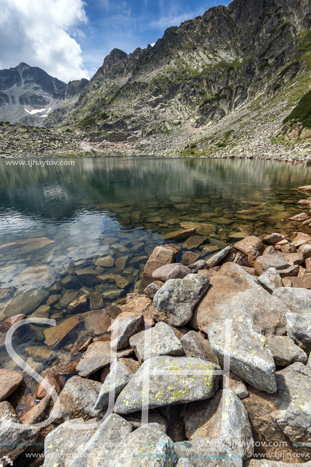 Amazing Landscape with Musala peak in Musalenski lakes,  Rila mountain, Bulgaria