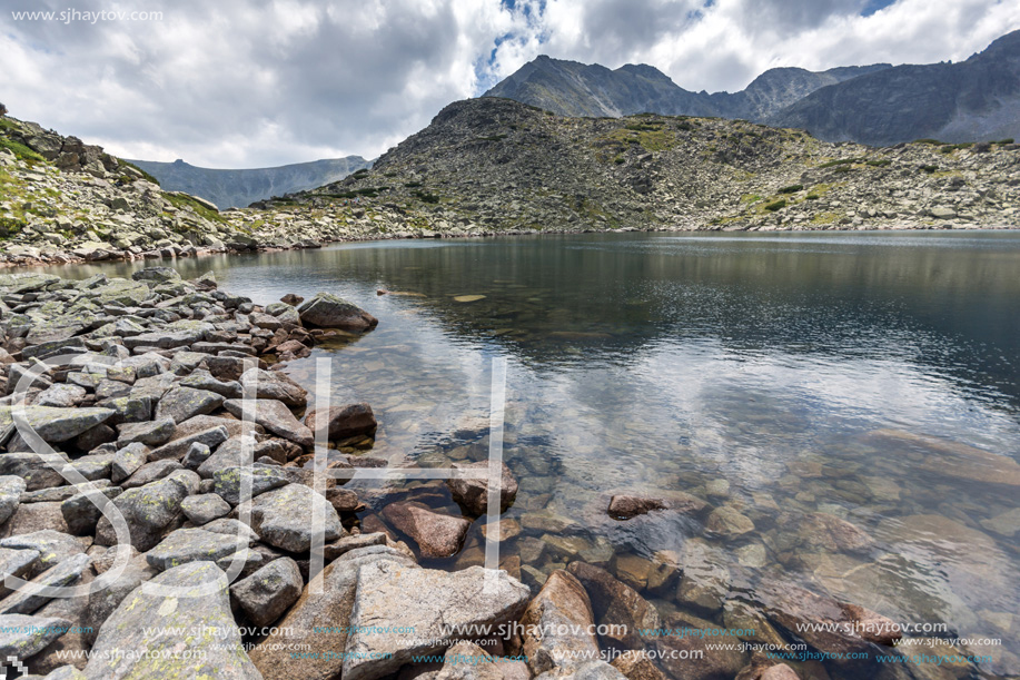 Landscape with Green hills and Musalenski lakes,  Rila mountain, Bulgaria