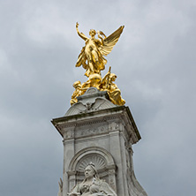 LONDON, ENGLAND - JUNE 17, 2016: Queen Victoria Memorial in front of Buckingham Palace, London, England, United Kingdom