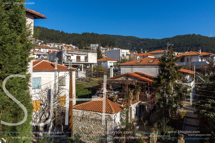 XANTHI, GREECE - DECEMBER 28, 2015: Panoramic view of old town of Xanthi, East Macedonia and Thrace, Greece