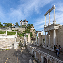 PLOVDIV, BULGARIA - MAY 1, 2016: Ruins of Ancient Roman theatre in Plovdiv, Bulgaria