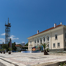 TSAREVO, BULGARIA - JUNE 27, 2013:  Central square in town of Tsarevo, Burgas Region, Bulgaria