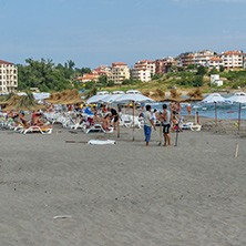 NESTINARKA BEACH, TSAREVO, BULGARIA - JUNE 29, 2013: Panoramic view of Nestinarka Beach near town of Tsarevo, Burgas Region, Bulgaria