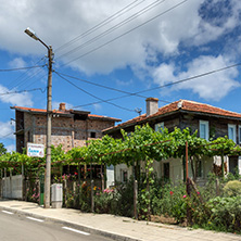 AHTOPOL, BULGARIA - JUNE 30, 2013: Street and houses in village of rezovo,  Burgas Region, Bulgaria