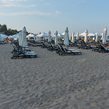 LOZENETS, BULGARIA - JULY 2, 2013: Panorama of Oasis beach near village of Lozenets, Burgas Region, Bulgaria