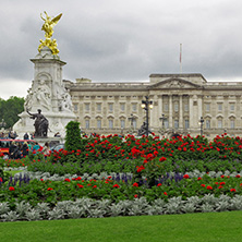 LONDON, ENGLAND - JUNE 17, 2016: Panorama of Buckingham Palace London, England, Great Britain