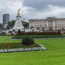 LONDON, ENGLAND - JUNE 17, 2016: Panorama of Buckingham Palace London, England, Great Britain