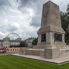 LONDON, ENGLAND - JUNE 17, 2016: Guards Division Memorial in St James"s Park, London, England, Great Britain